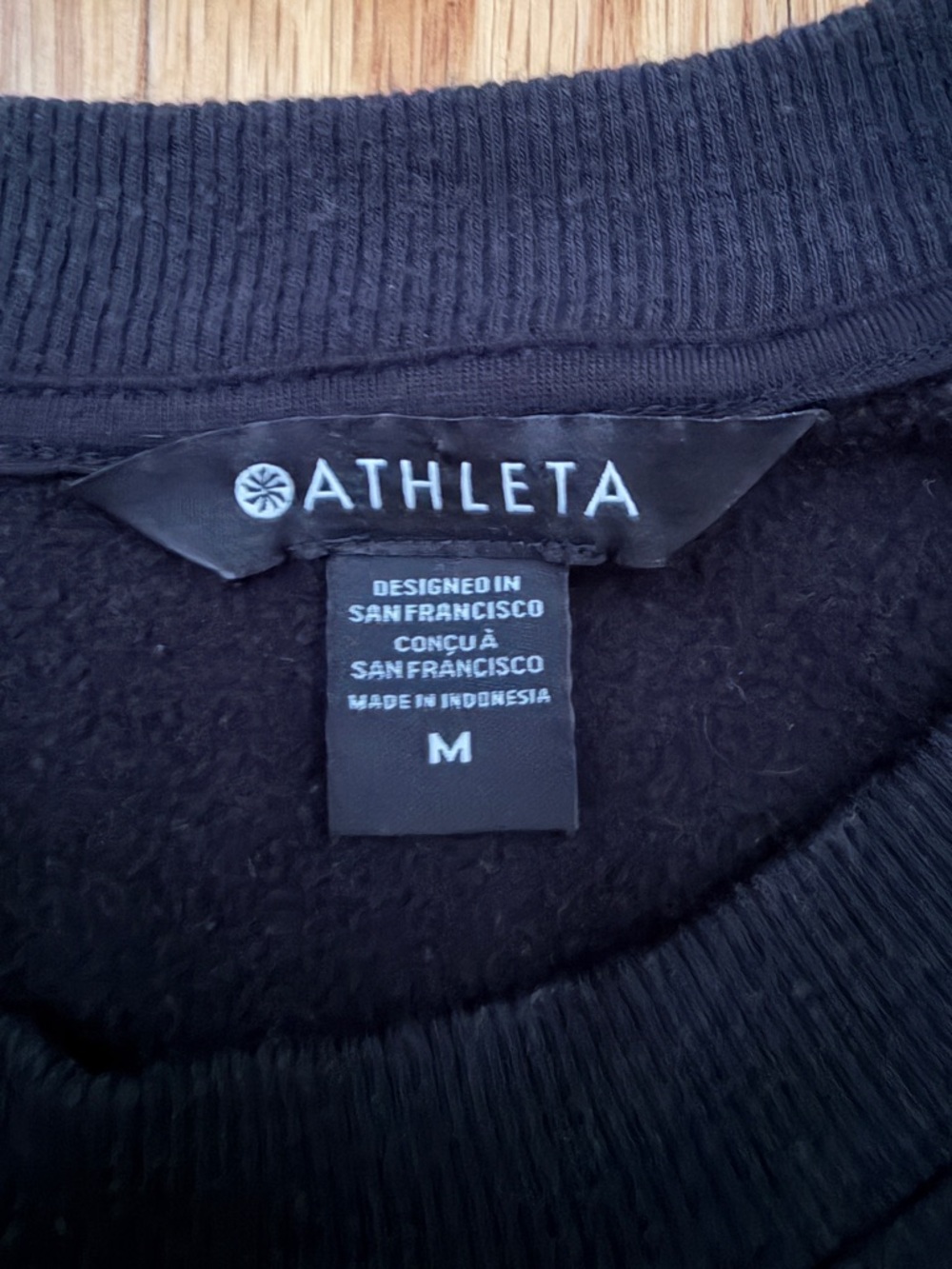 Athleta Black COASTER LUXE SWEATSHIRT DRESS - Size Medium - Picture 7 of 7